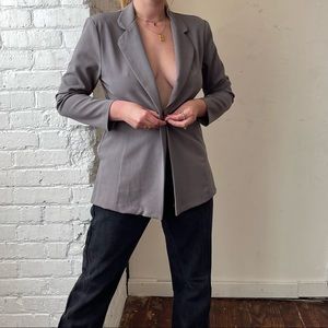 Vintage Gray Blazer Jacket